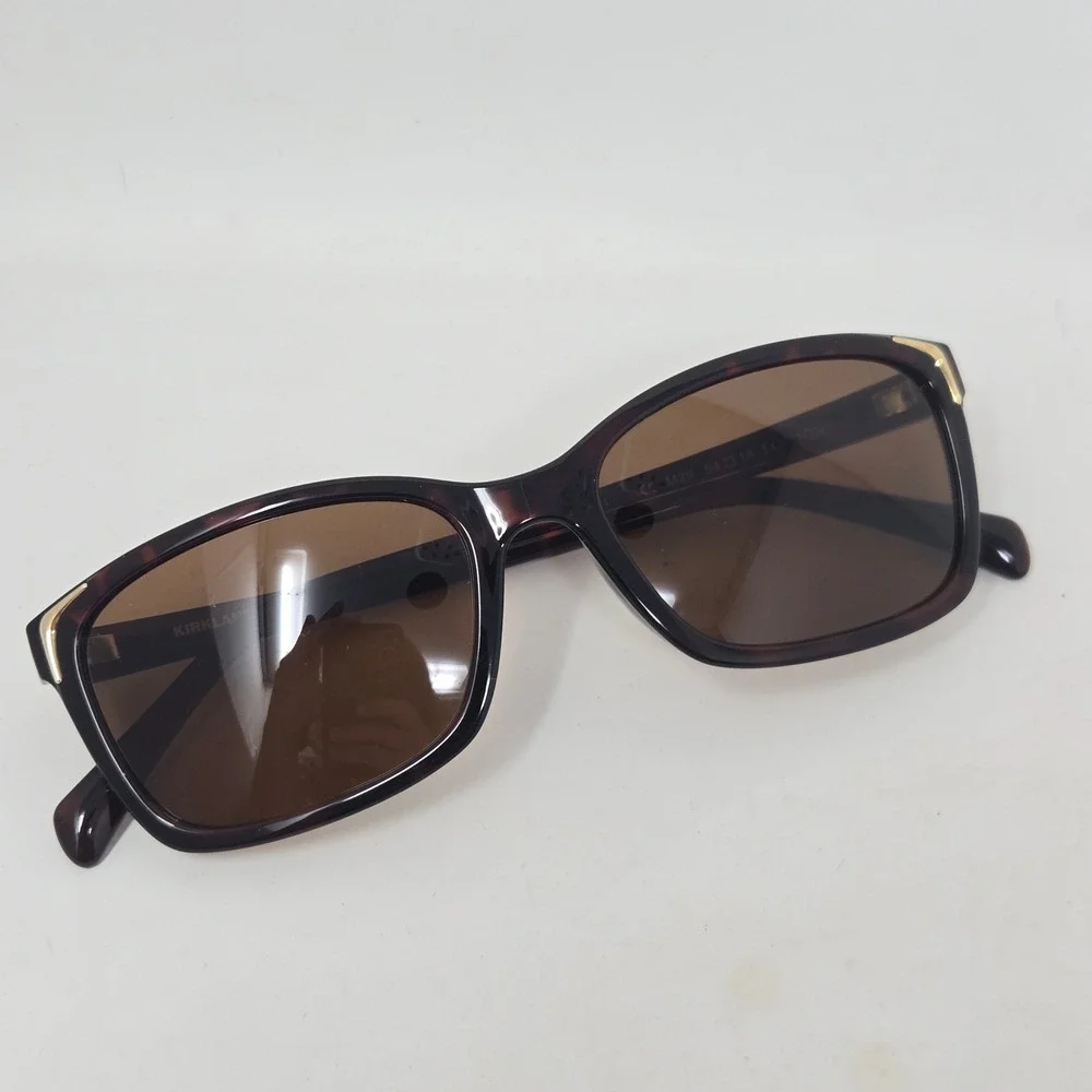 Kirkland Signature M29 Tortoise Shell Rectangular Sunglasses Italy 54-18-142